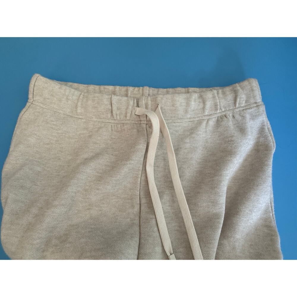 OGL Womens Move Wide Leg Pants Large Cream Knit Drawstring Casual Lounge Comfy - Picture 3 of 9